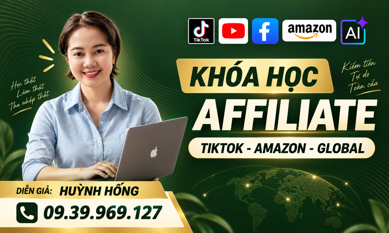 Khóa học Affiliate A-Z Việt Nam to Global cùng Huỳnh Hồng